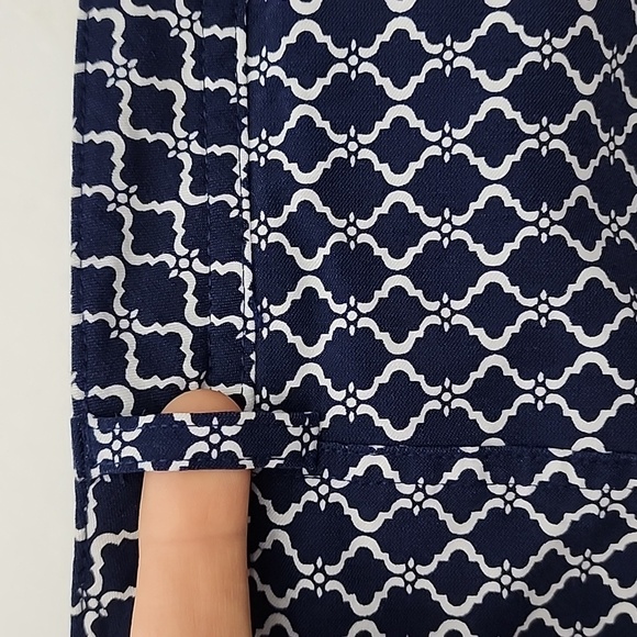 Mario  Serrani Comfort Stretch Skort Navy Blue White Morrocan Pattern Size Large - Picture 6 of 16